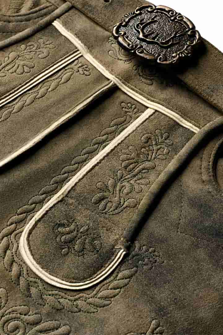 Lederhosen Men Vintage Gray