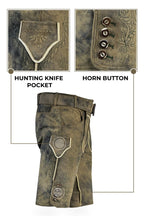 Lederhosen Men Vintage Gray
