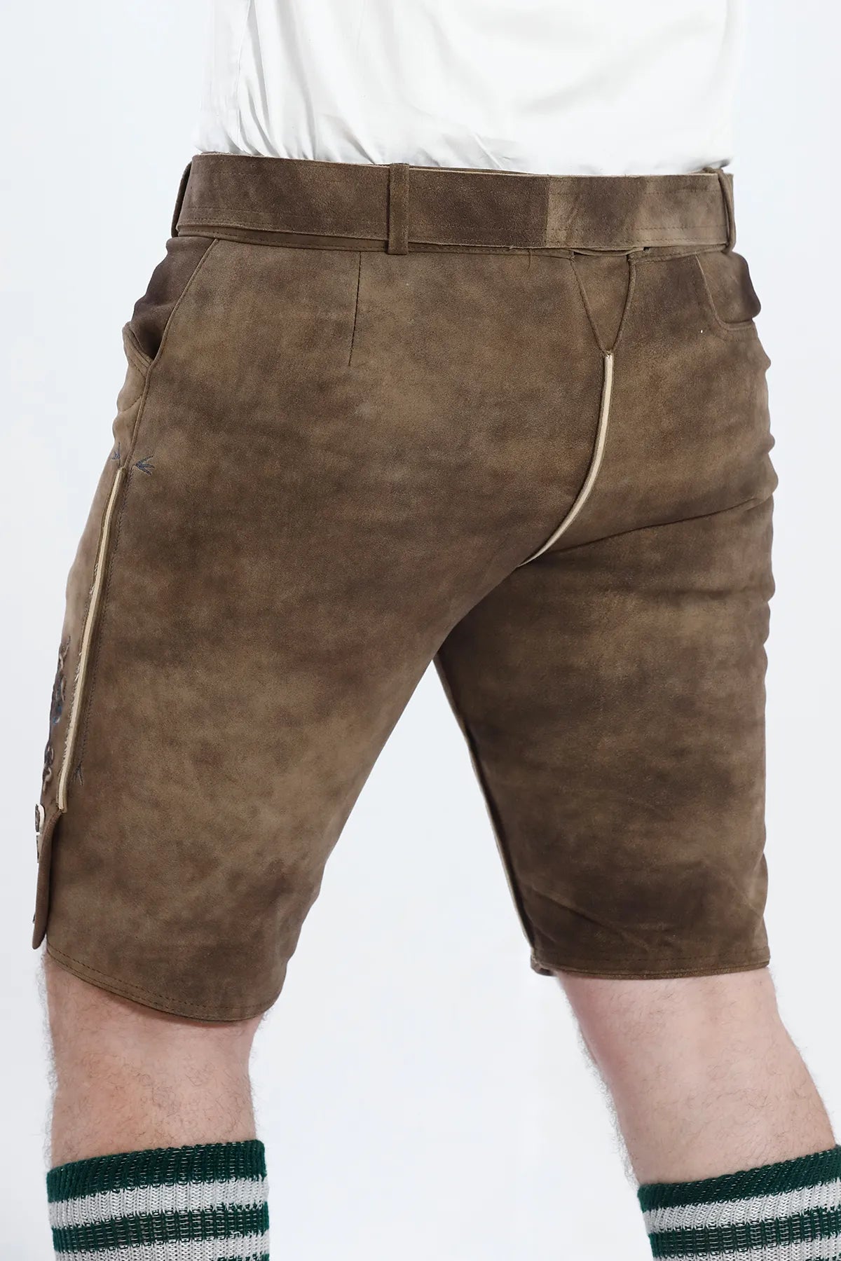 Smoke Brown Lederhosen Mens Attire
