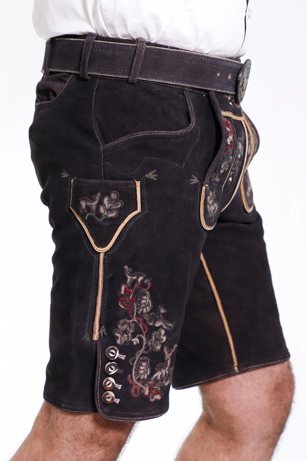 Lederhosen Men with Closeup Details