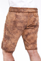 Traditional Lederhosen Men in Vintage Brown