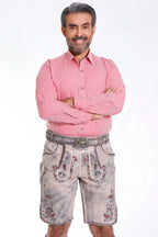 Traditional Lederhosen Men in Vintage Grey