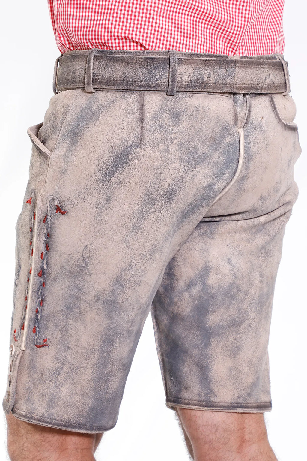 Traditional Lederhosen Men in Vintage Grey
