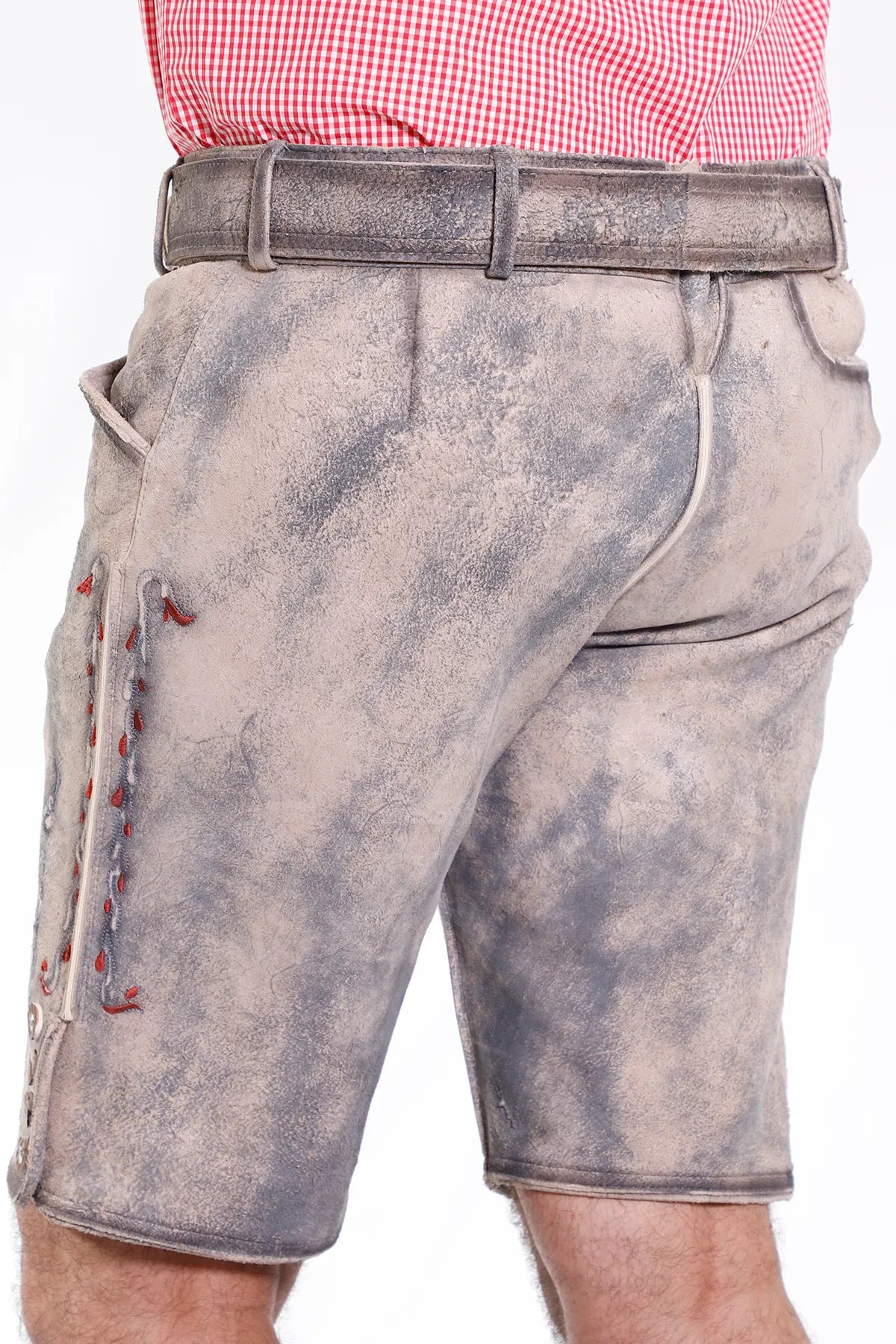 Traditional Lederhosen Men in Vintage Grey