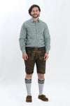 German Lederhosen Men Shorts Ash Brown