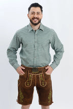 Vibrant Brown Men's Lederhosen Set
