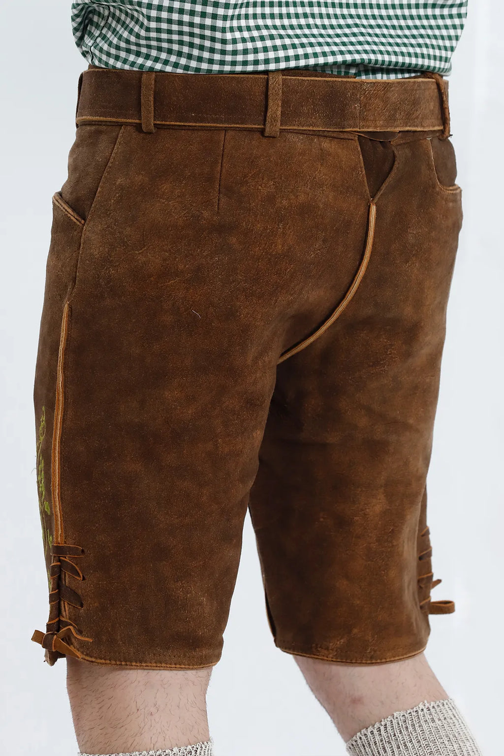 Vibrant Brown Men's Lederhosen Outfit