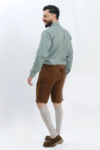 Vibrant Brown Men's Lederhosen Outfit