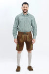 Vibrant Brown Men's Lederhosen Outfit