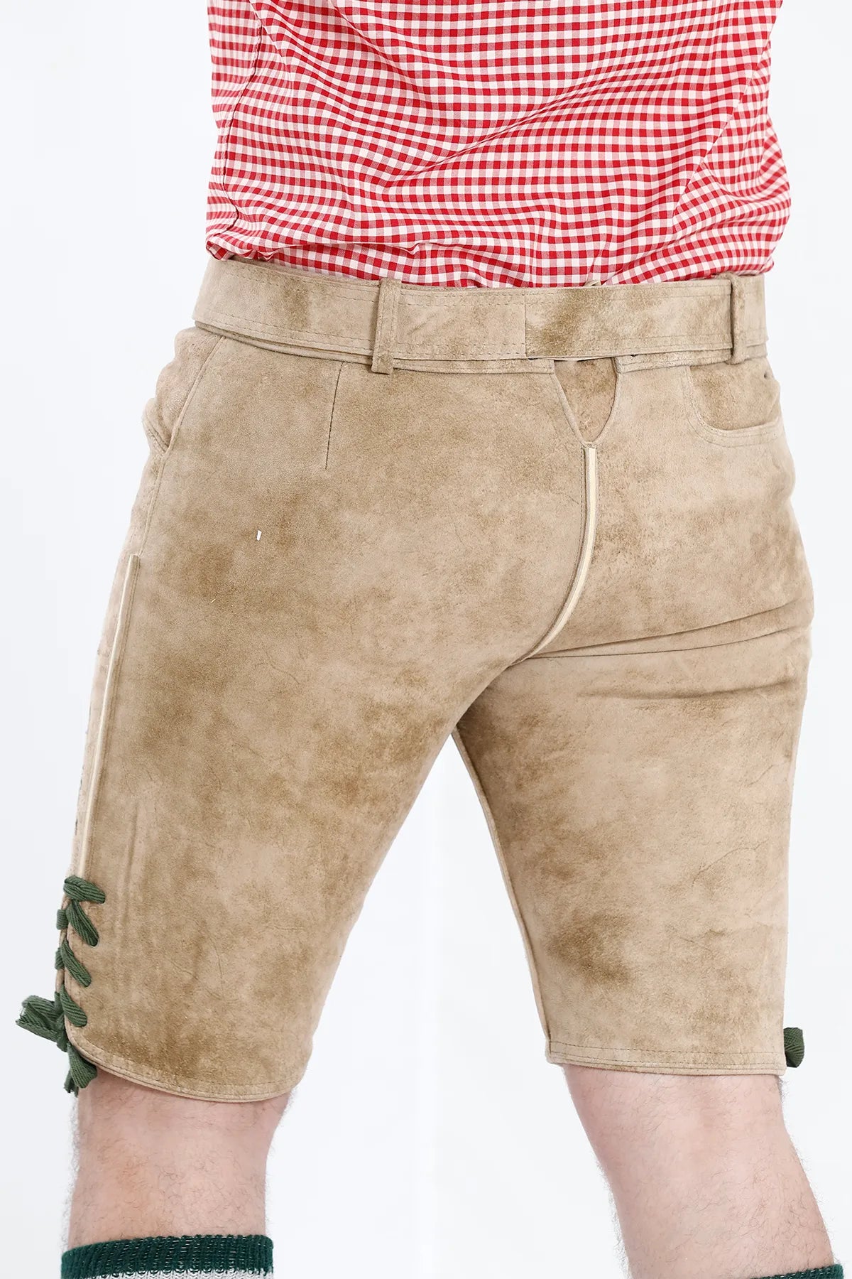 Handcrafted Oktoberfest Lederhosen in Pearly White