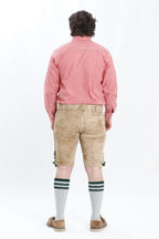 Handcrafted Oktoberfest Lederhosen in Pearly White