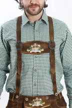 Forest Brown Bavarian Men's Lederhosen