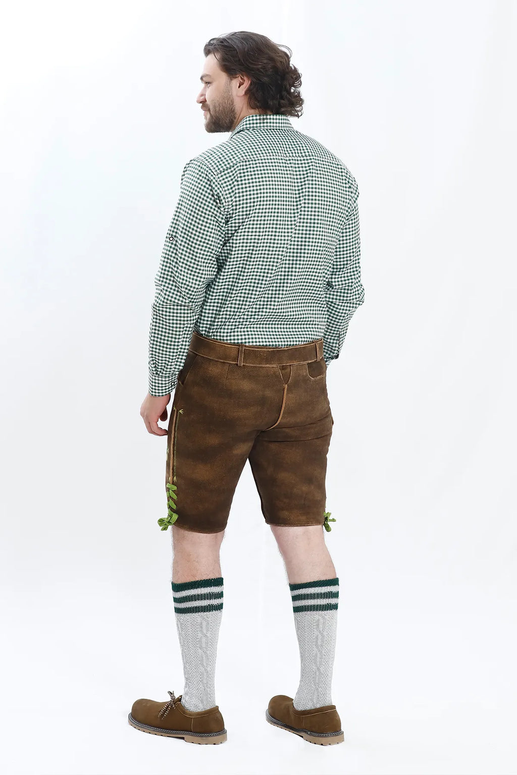 Forest Brown Bavarian Men's Lederhosen