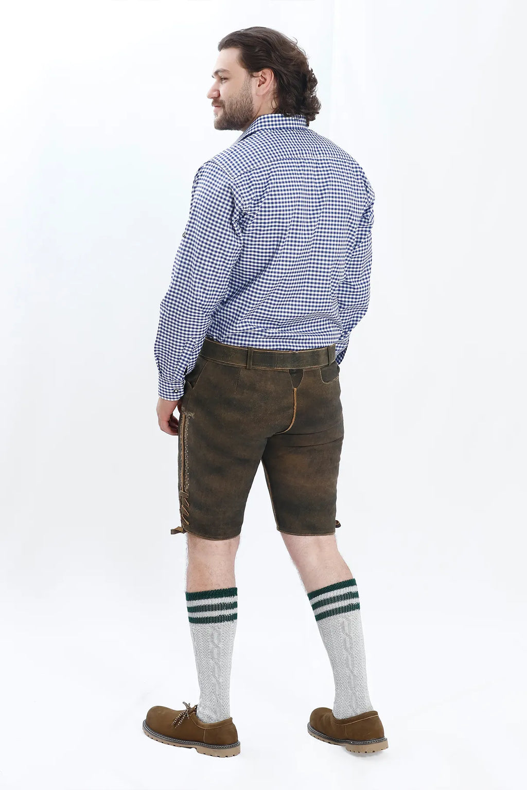 Premium Lederhosen Men Outfit Raw Brown