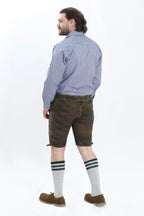 Premium Lederhosen Men Outfit Raw Brown