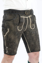 Traditional Lederhosen Men Outfit Onyx Black Set