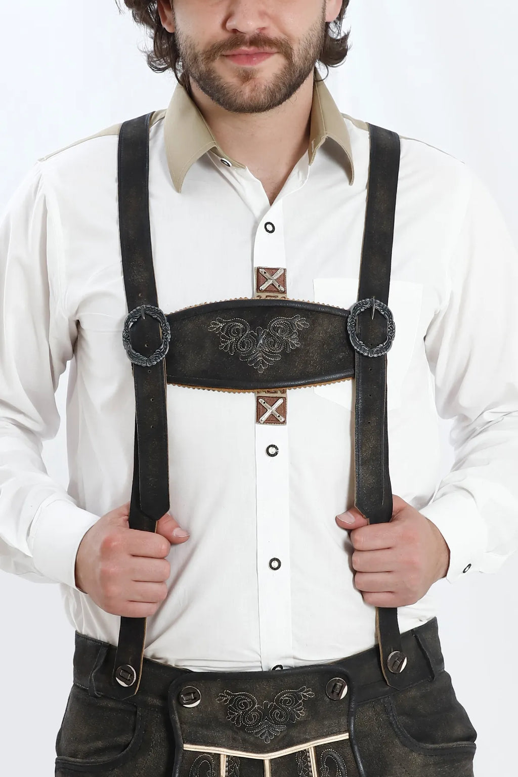 Traditional Lederhosen Men Outfit Onyx Black