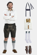 Traditional Lederhosen Men Outfit Onyx Black Set