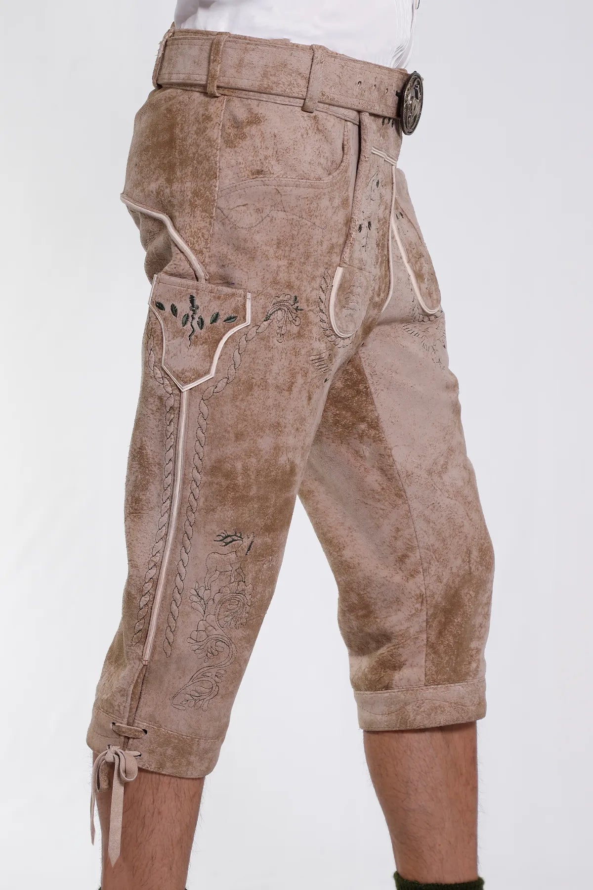 Classic Bavarian Bundhosen Vanilla Desert Hues