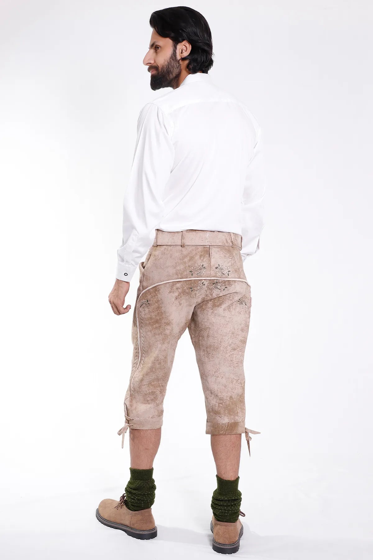 Classic Bavarian Bundhosen Vanilla Desert Hues