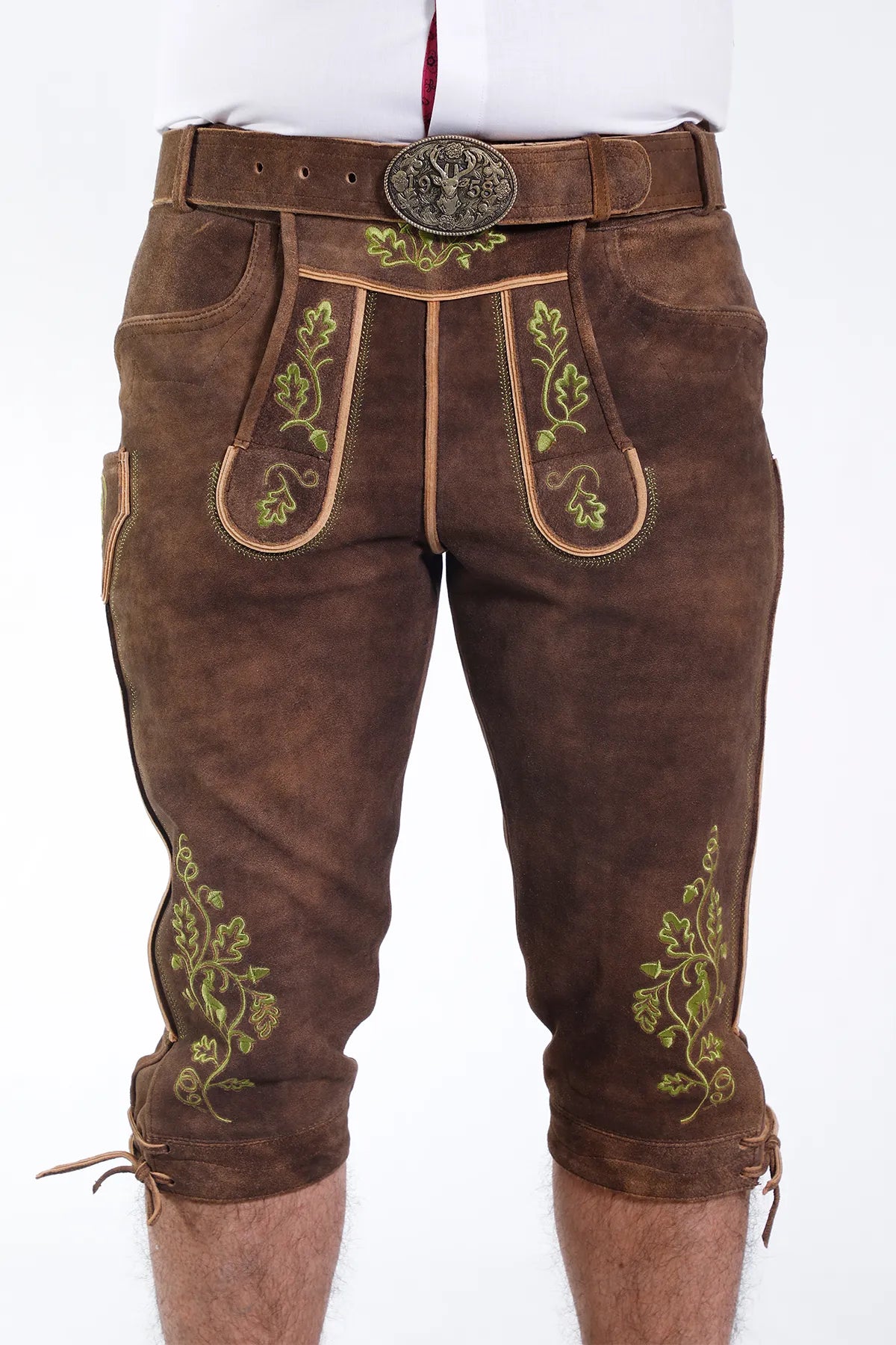 Lederhosen Men Knee Length Shorts