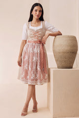 Bavarian Edition Rose Gold Midi Dirndl Dress