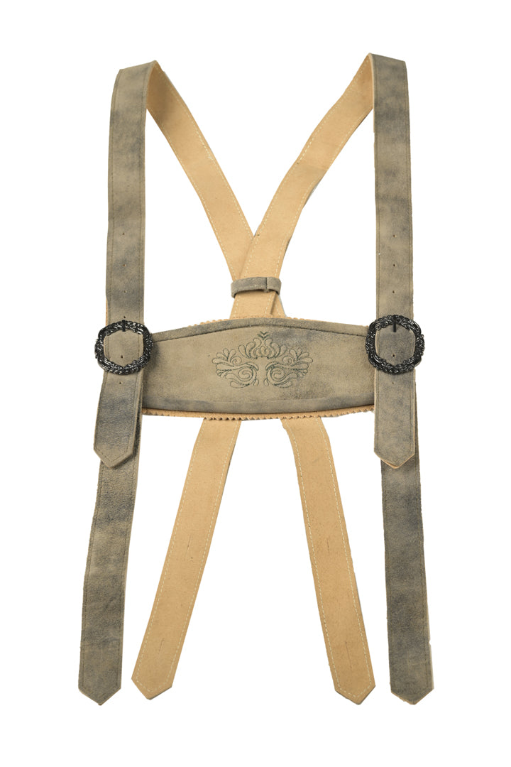 Dark Brown Lederhosen Suspenders