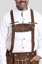 Traditional German Leather Embroidered Elegance Set