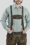 German Lederhosen Suspenders Ash Brown