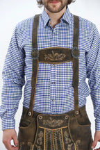 Premium Lederhosen Men Outfit Raw Brown Set