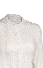Flirty Elegance White Dirndl Blouse