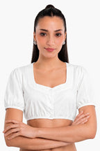 Womens Dirndl Blouse Alpine White Elegance