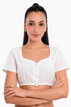 Dirndl Blouse Luxury White Organza Splendor