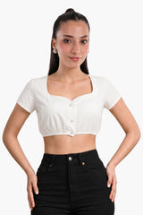 Dirndl Blouse Luxury White Organza Splendor