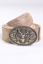 Pearl White Traditional Lederhosen Shorts Belt