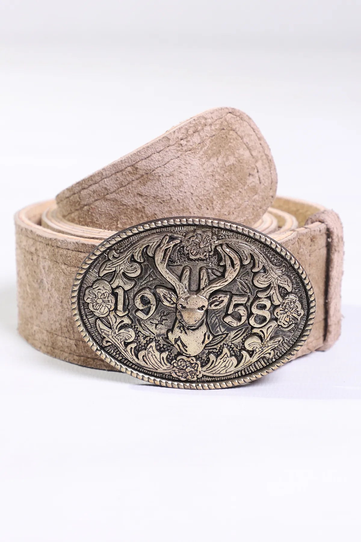 Pearl White Traditional Lederhosen Shorts Belt