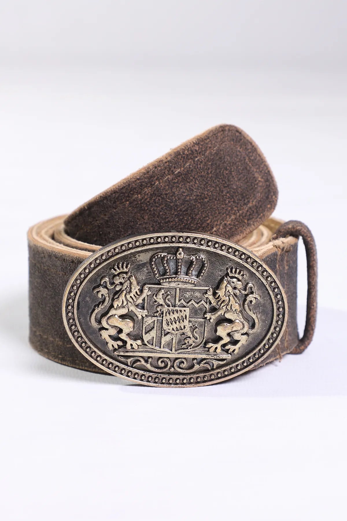 Bavarian Lederhosen Traditional Belt in Raw brown