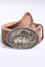 Rustic Brown Traditional Leather Belt