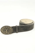 Vintage Black Lederhosen Men Costume Belt