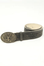 Vintage Black Lederhosen Men Costume Belt