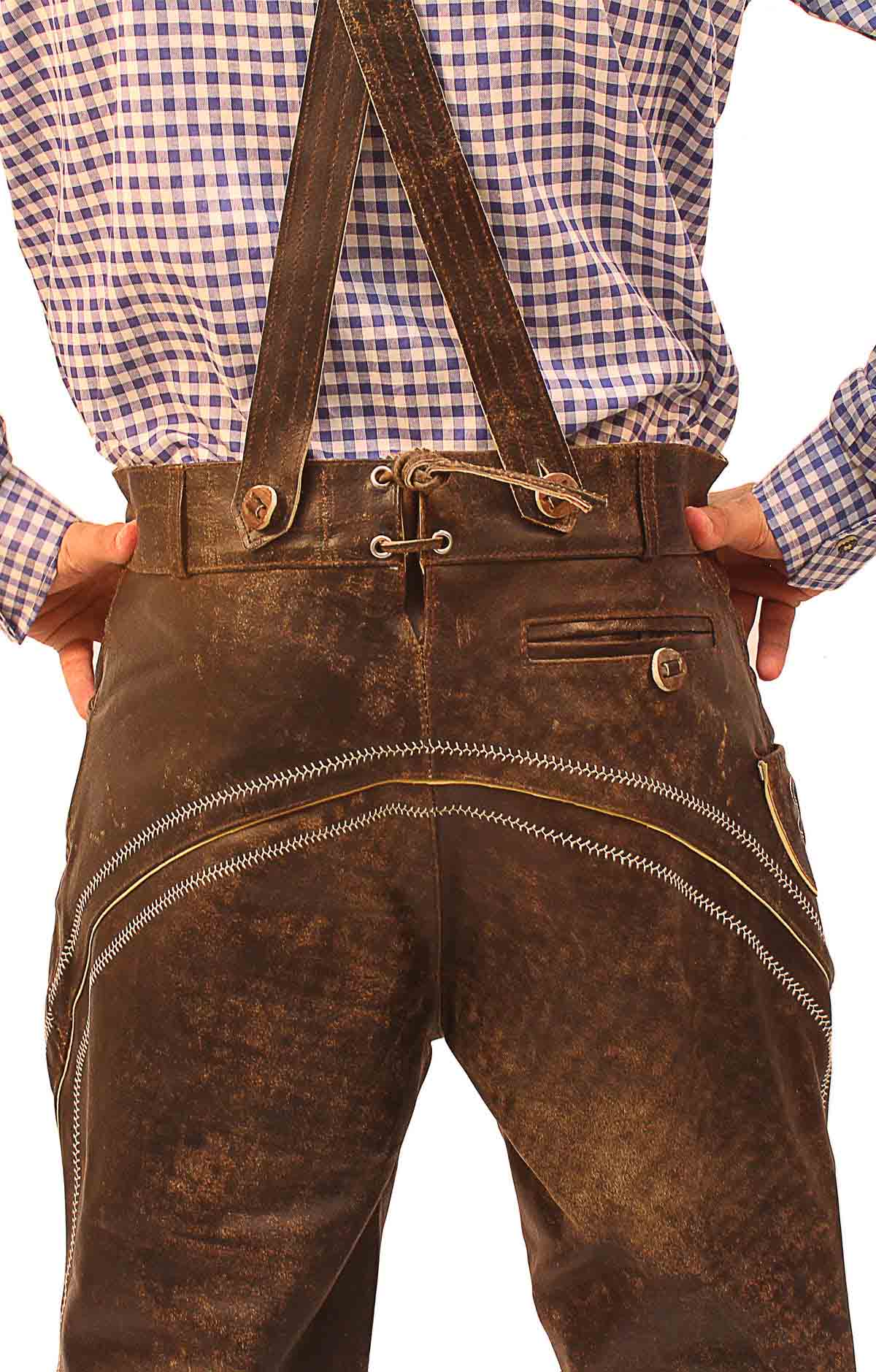 Bundhosen Knee Length Trousers Wild Brown