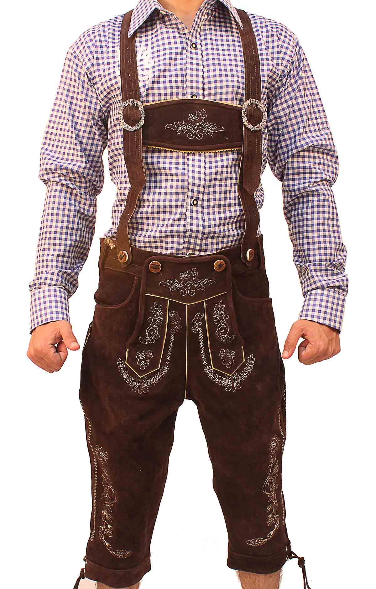 Bundhosen Knee Length Deep dark Brown