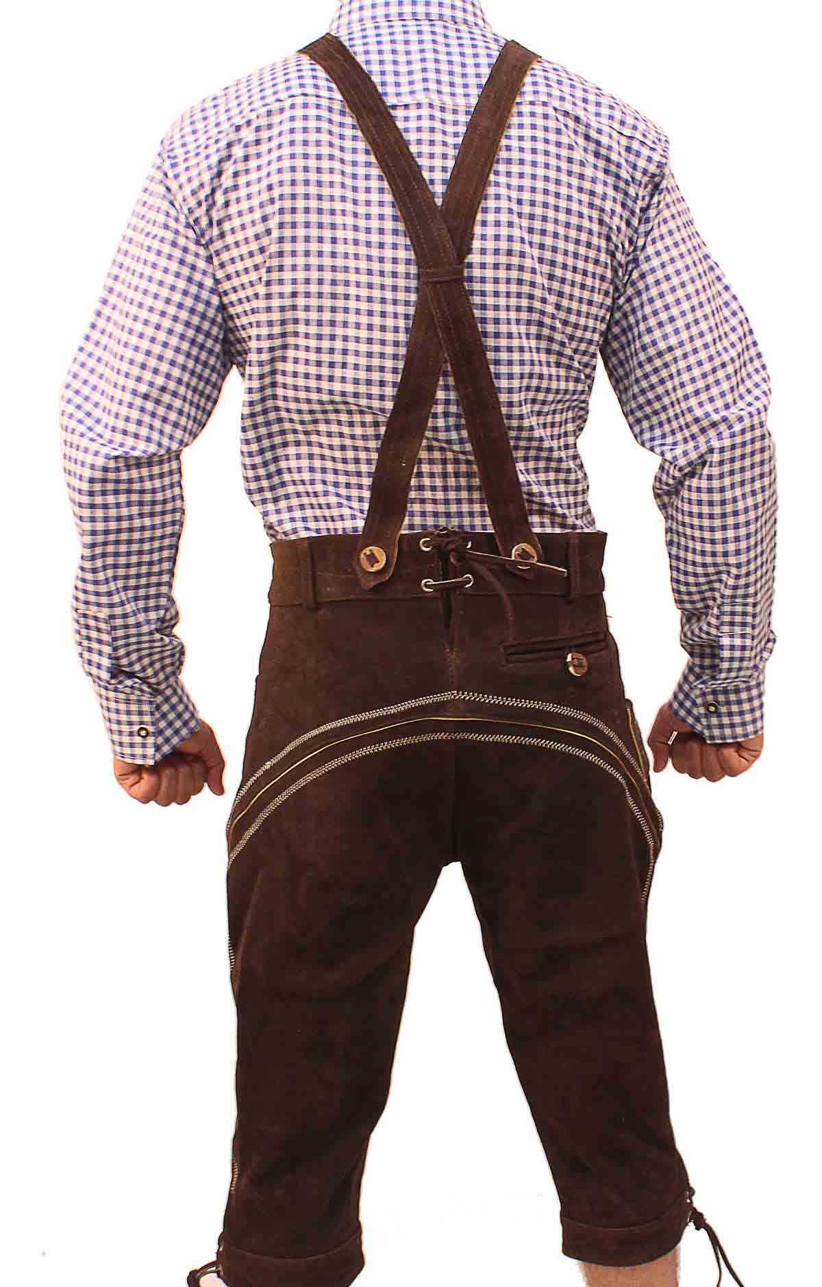 Bundhosen Knee Length Deep dark Brown