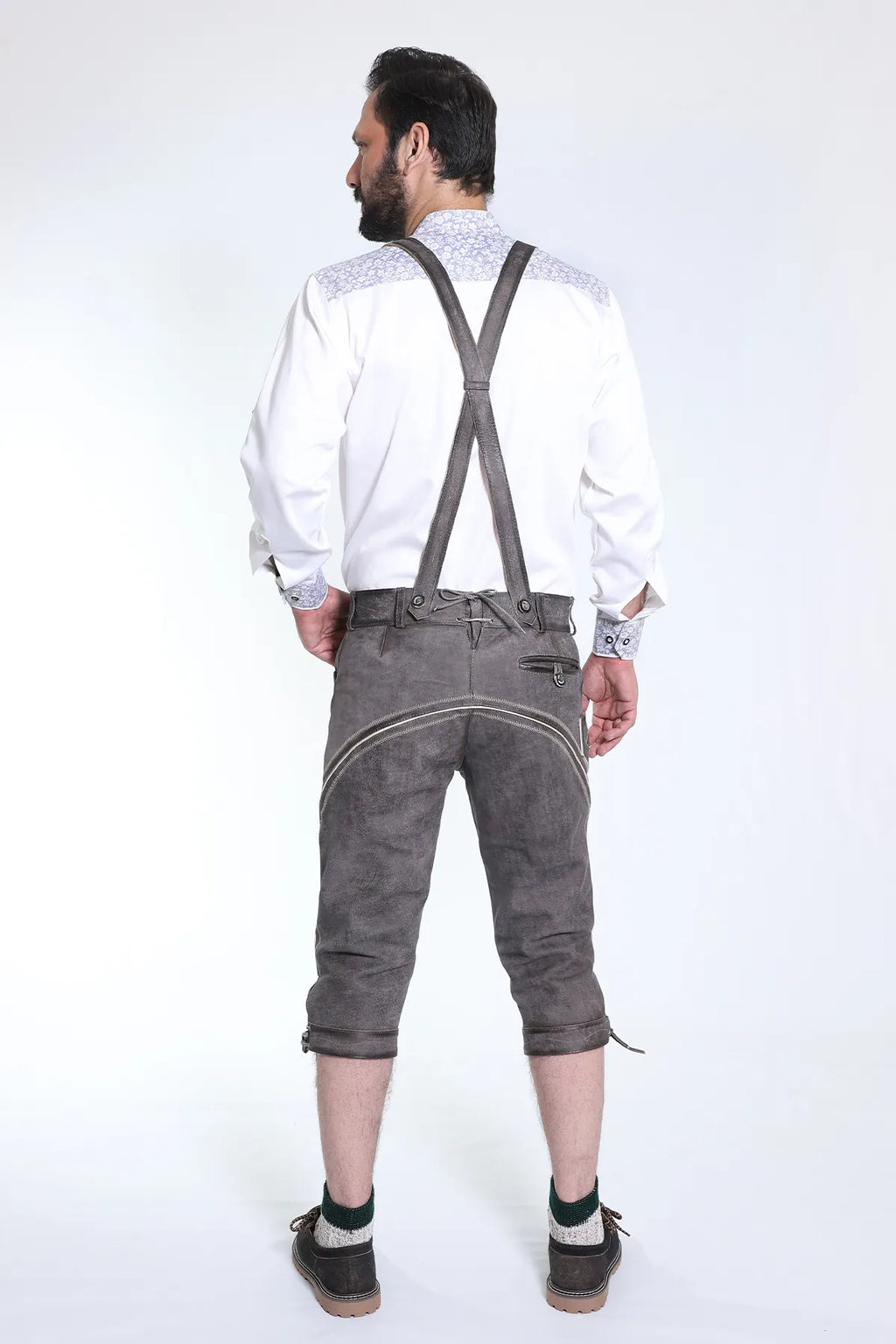 Knee Long Trachten Bundhosen Dark Gray