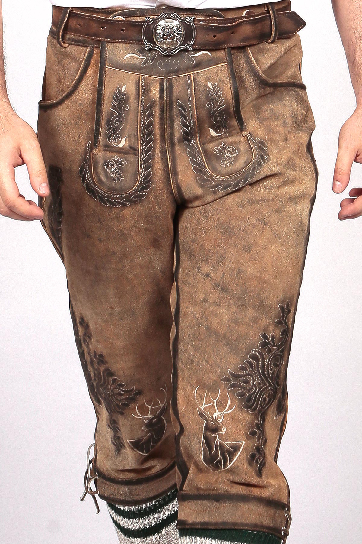 Bavarian Classic Long Bundhosen Brown