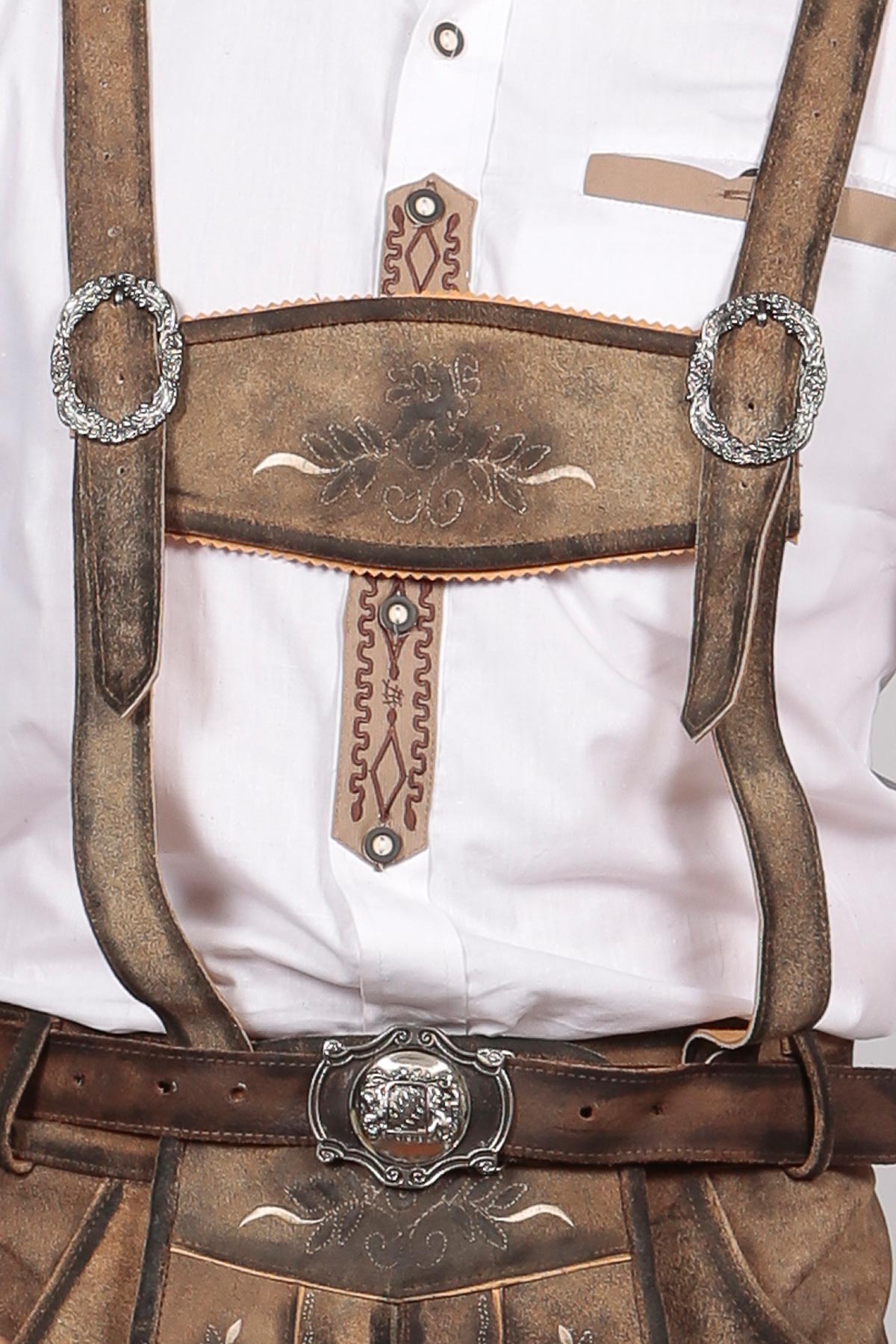 Bavarian Classic Long Bundhosen Brown
