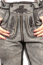 Bavarian Classic Long Bundhosen Gray