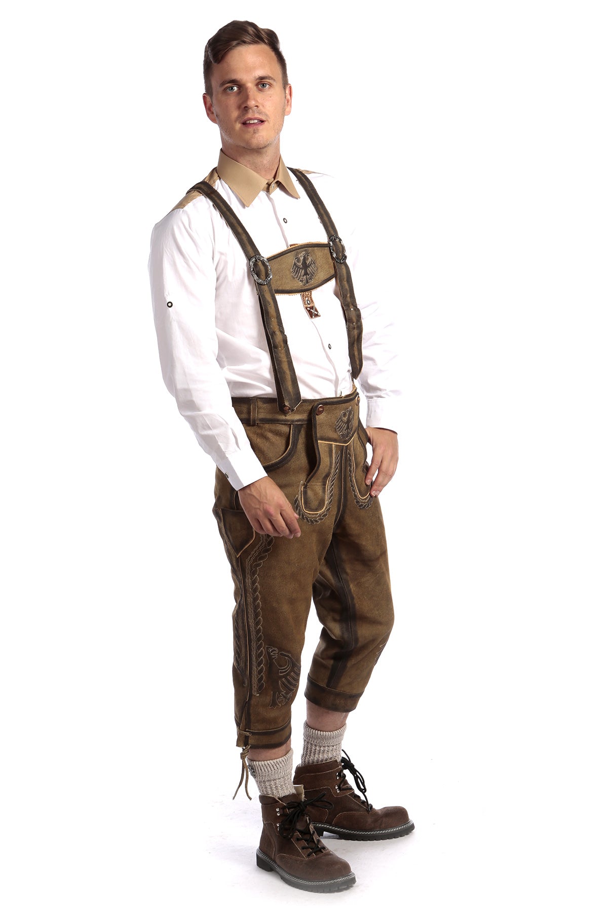 Knee Long Bundhosen Deep Oak Brown