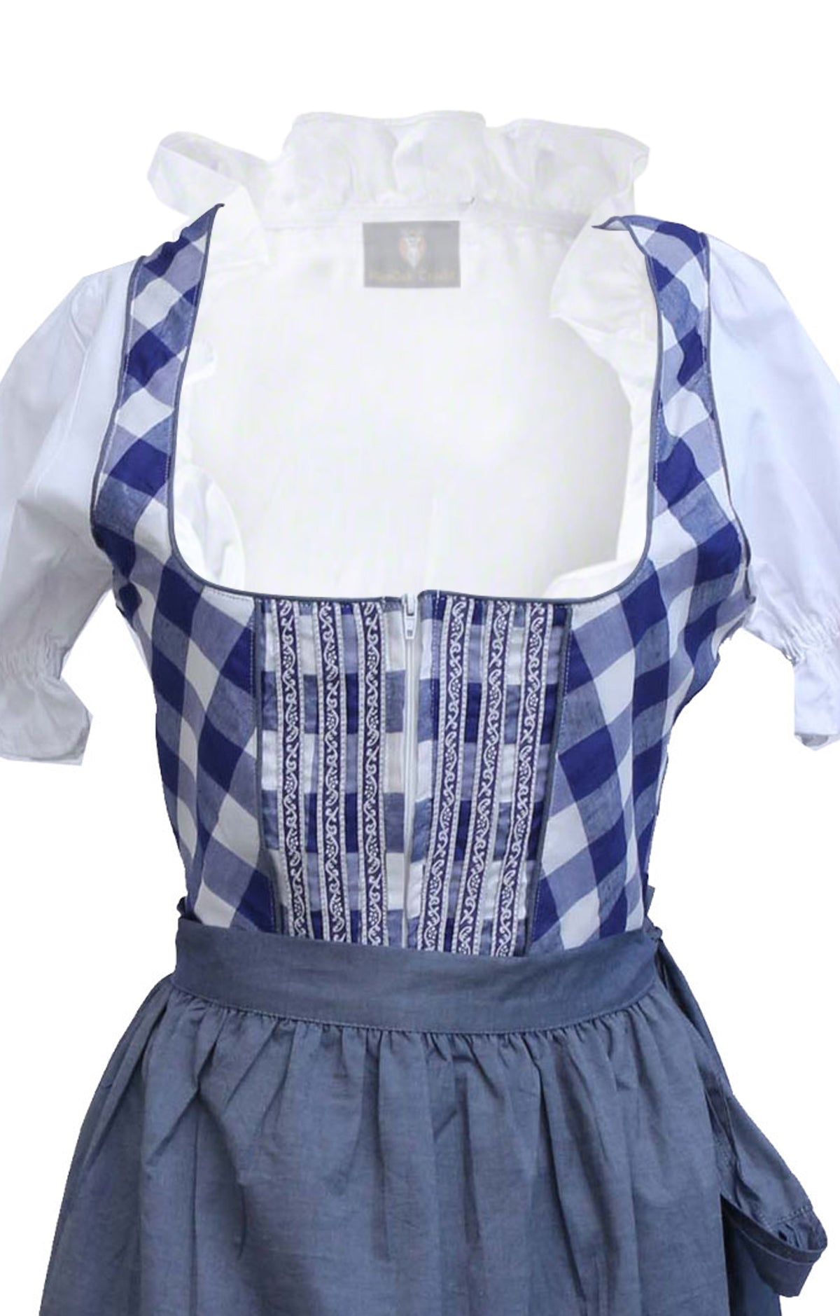 Wensky Midi Denim Dirndl Blue Check