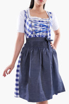 Wensky Midi Denim Dirndl Blue Check